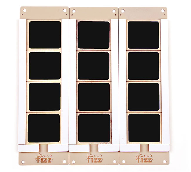 Organizador visual Fizz · Pizarras negras