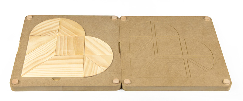 Tangram oval · Tangram corazon
